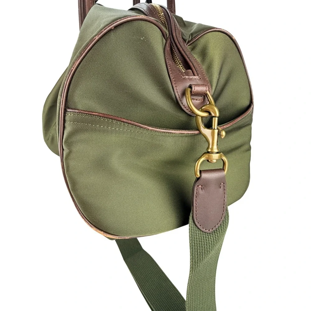 POLO GOLF CHARLESTON Canvas Leather Trim Duffle Bag Olive Green Travel Weekend